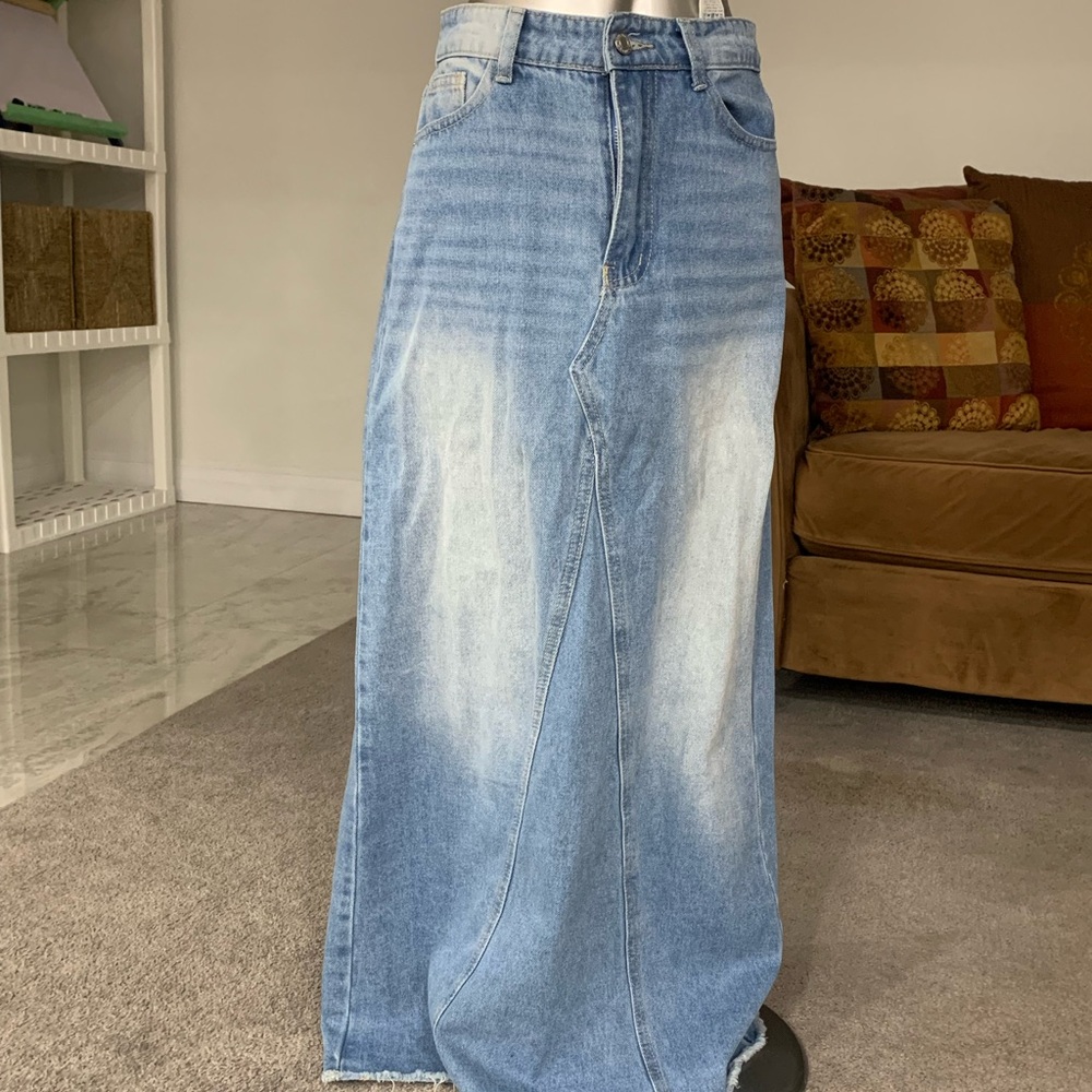 Denim Maxi Skirt